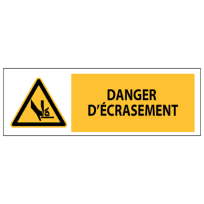 Panneau Danger d'Écrasement ISO 7010