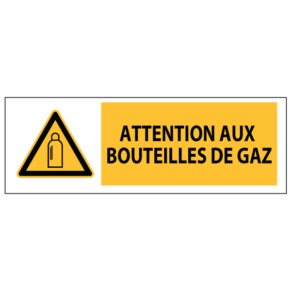Panneau Attention aux Bouteilles de Gaz ISO 7010