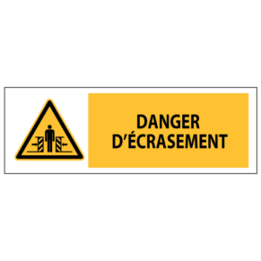 Panneau Danger d'Écrasement ISO 7010