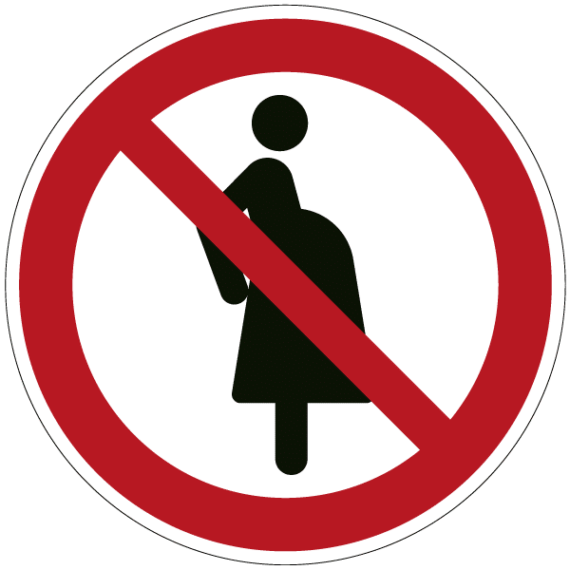 Panneau Interdiction aux Femmes Enceintes ISO 7010