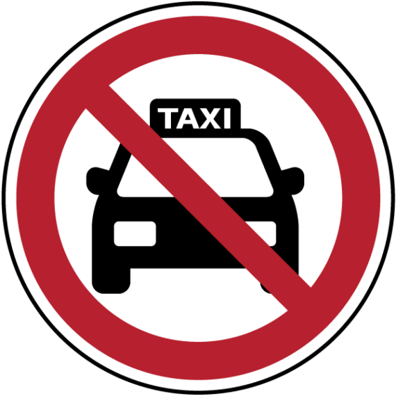 Panneau Interdiction aux Taxis ISO 7010