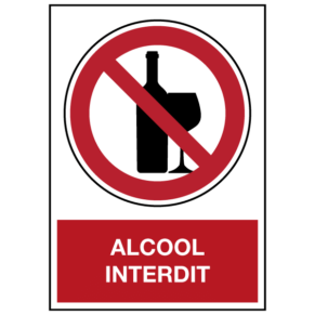 Panneau Alcool Interdit ISO 7010