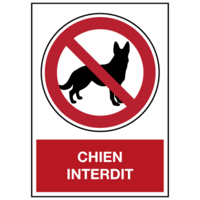 Panneau Chien Interdit ISO 7010