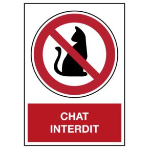Panneau Chat Interdit ISO 7010