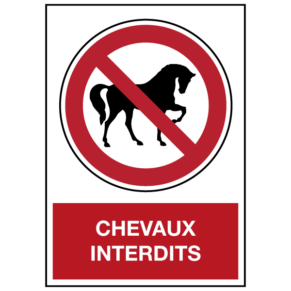 Panneau Chevaux Interdits ISO 7010