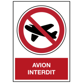Panneau Avion Interdit ISO 7010