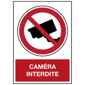 Panneau Caméra Interdite ISO 7010