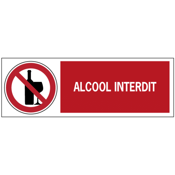 Panneau Alcool Interdit ISO 7010