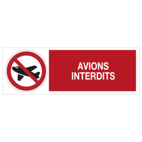 Panneau Avions Interdits ISO 7010