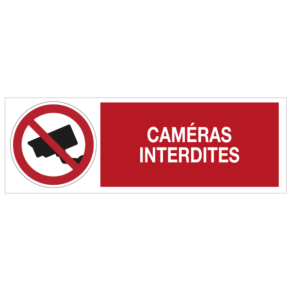 Panneau Caméras Interdites ISO 7010