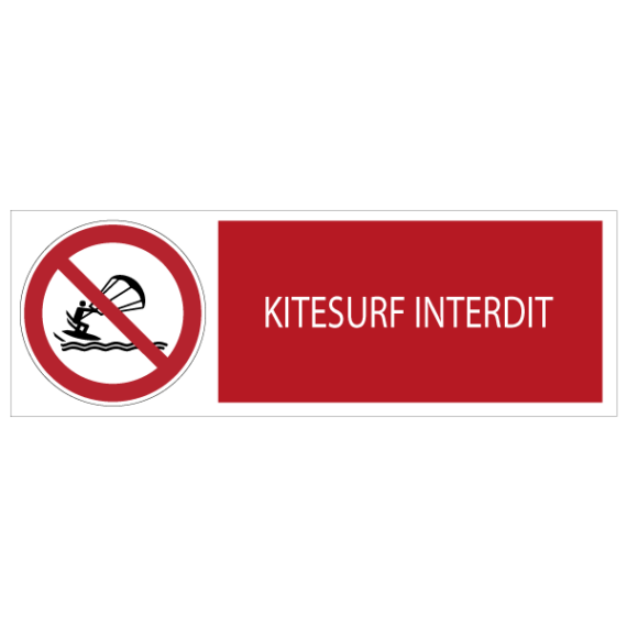 Panneau Kitesurf Interdit 7010