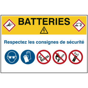 Consignes de Sécurité pour Batteries ISO 7010