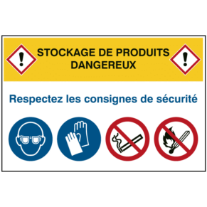 Consignes de Sécurité Stockage de Produits Dangereux ISO 7010