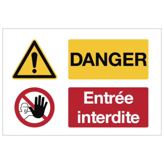 Consignes de Sécurité Entrée Interdite - Danger ISO 7010