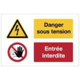 Consignes de Sécurité Danger Sous Tension - Entrée Interdite ISO 7010