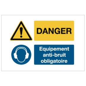 Consignes de Sécurité Équipement Anti-Bruit Obligatoire ISO 7010