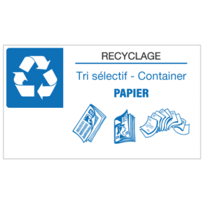 Panneau Recyclage - Tri Sélectif Papier