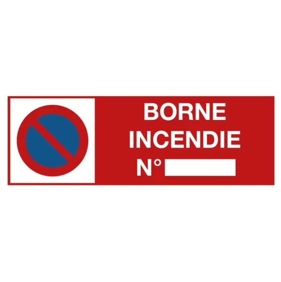Panneau Borne d'Incendie N°