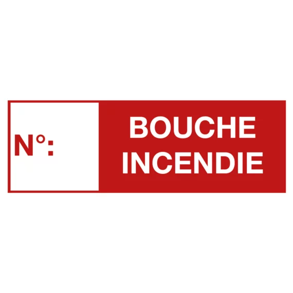 Panneau N° Bouche Incendie